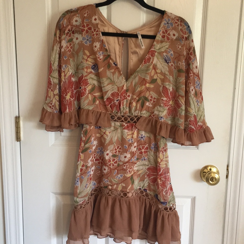 Floral summer mini dress